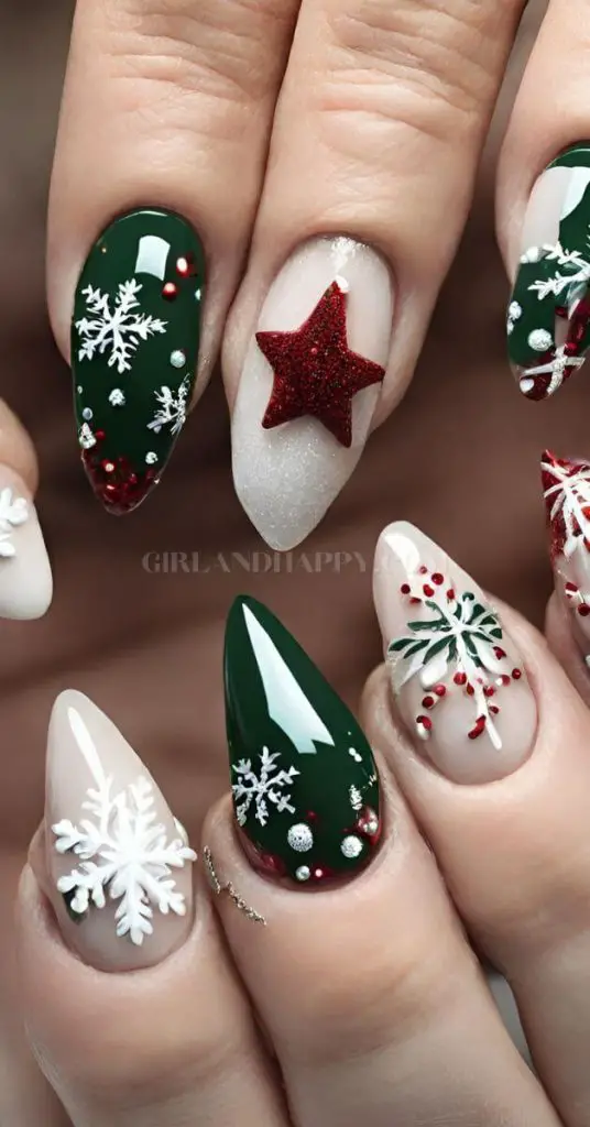 christmas nail designs simple